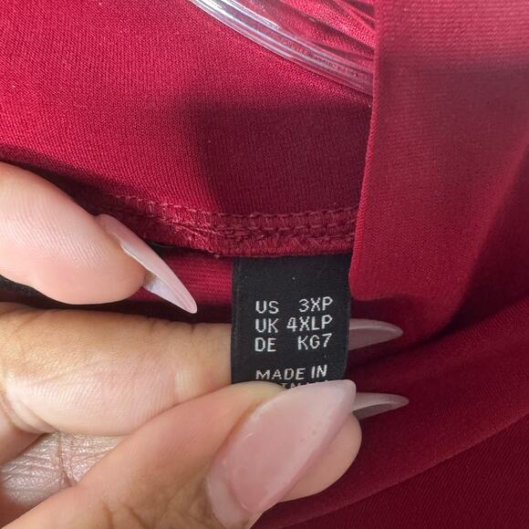 Susan Graver Every Day Liquid Knit 3X Petite Red Mock Neck Tunic Top - Picture 7 of 8